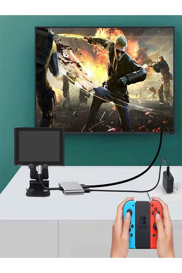FH007 3in 1 USB-C Hub USB 3.0, PD 100W Type-C, 4K/30Hz Ultra HDM & USB Çevirici Çoklayıcı Ofis - 8