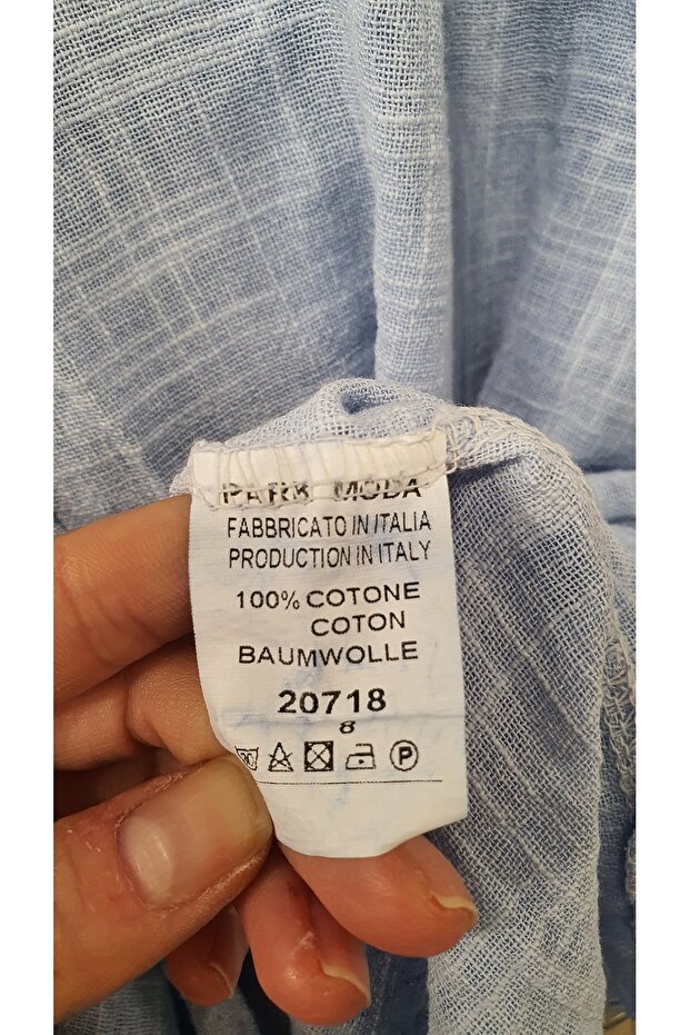 Plain Pattern Italian Blouse Single Button - 5