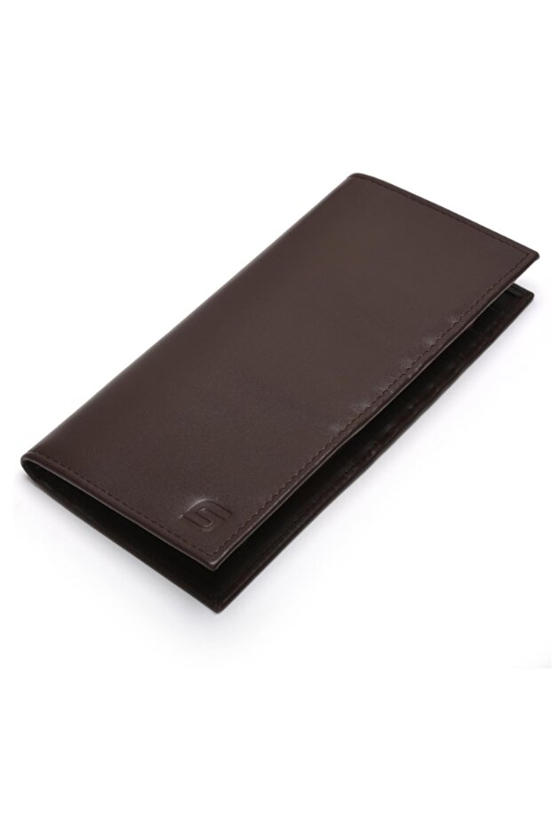 Genuine Leather Long Wallet for Men and Women Minimalist Card Holder
