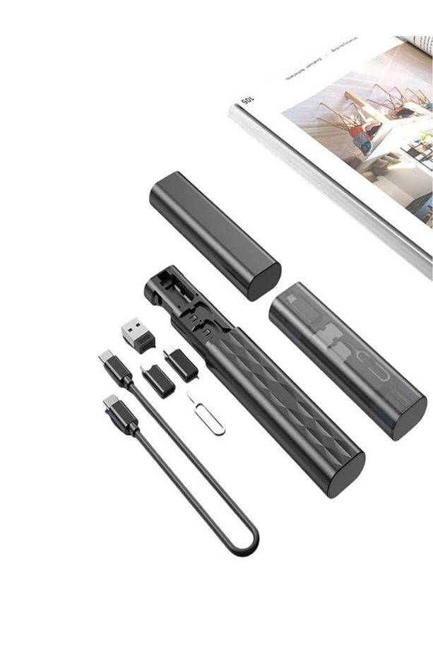 7in1 Type-C, USB, Micro, Lighting Çevirici Dönüştürücü Çoklayıcı IOS, Android, Windows Seyahat Seti - 1