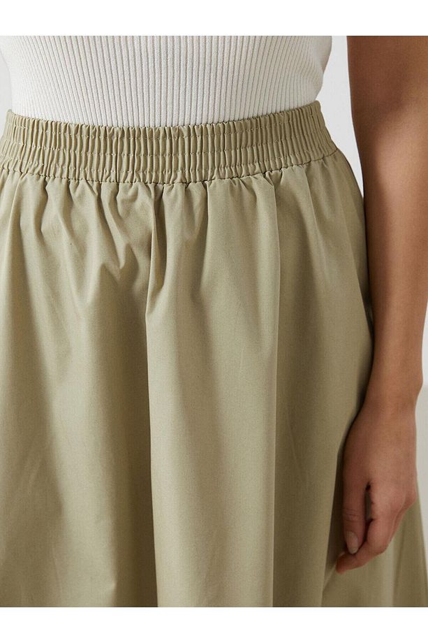LCW Modest  Beli Lastikli Kadın Kloş Etek - 3