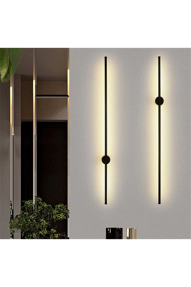 Zr Aydınlatma Antrasit 6500K 70CM Çubuk Aplik, Duvar Aydınlatması, LED Aplik, Modern Duvar Aplik - 1