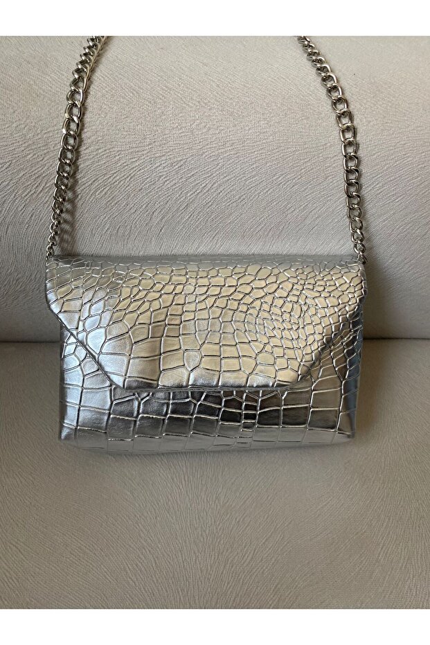 Stores Women's Crocodile Pattern Chain Strap Mini Crossbody Bag