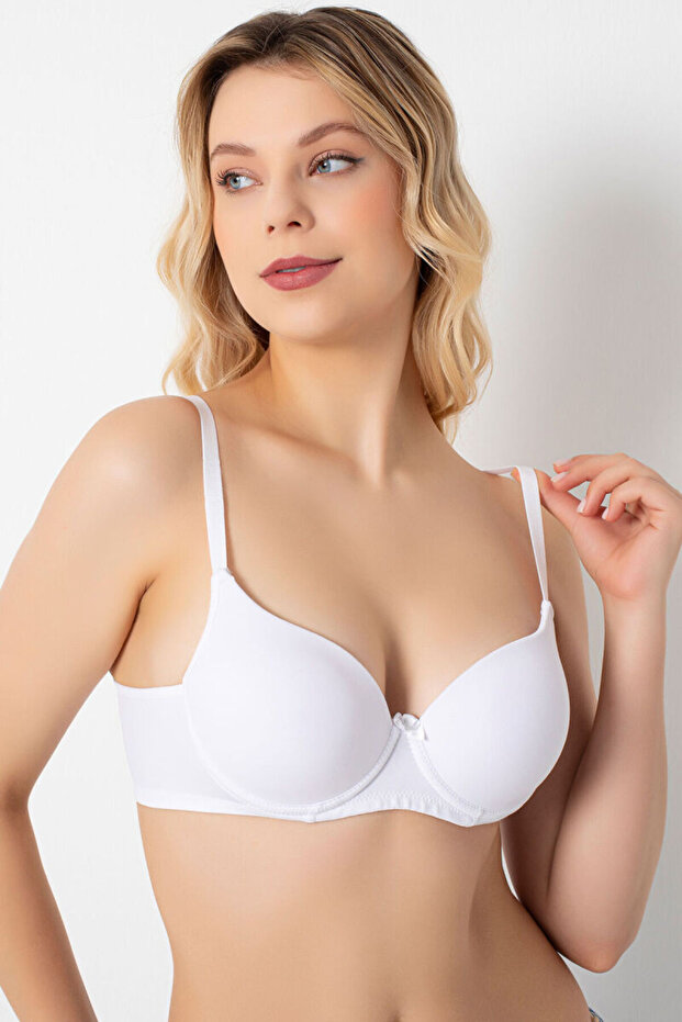 الملابس الداخلية نموذج مسطح دعم Underwire حمالة صدر بيضاء