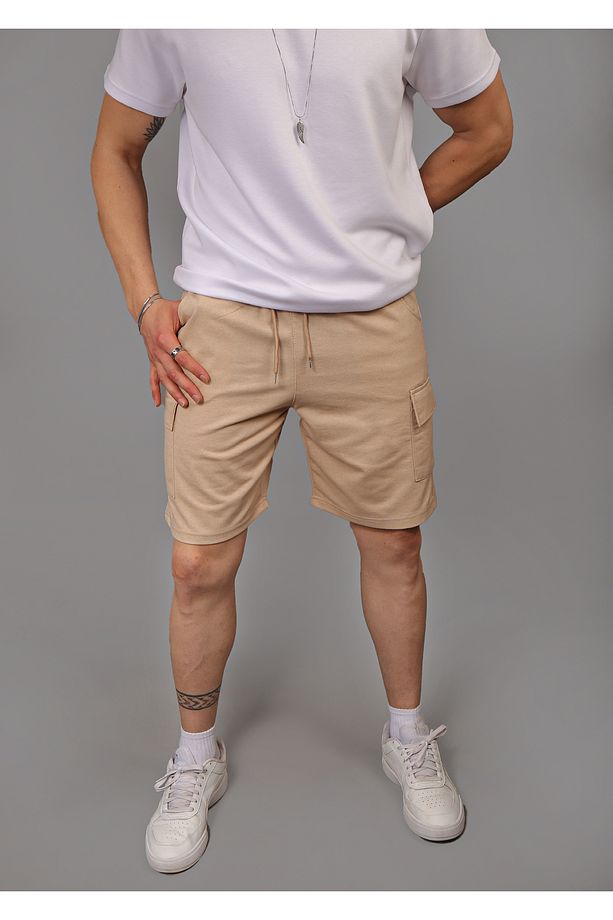 Regular Fit Kargo Cepli Bermuda Şort - 5