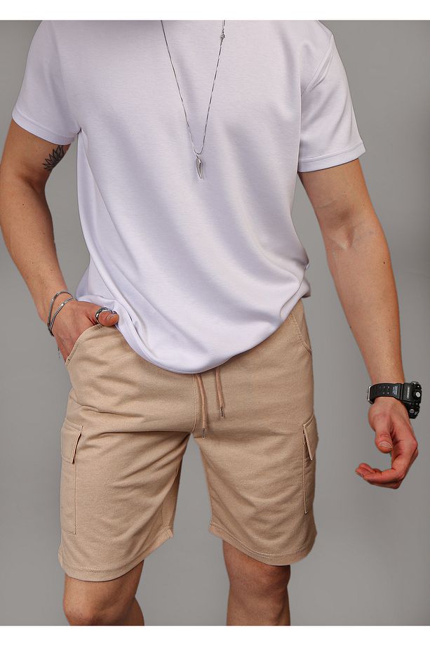 Regular Fit Kargo Cepli Bermuda Şort - 3
