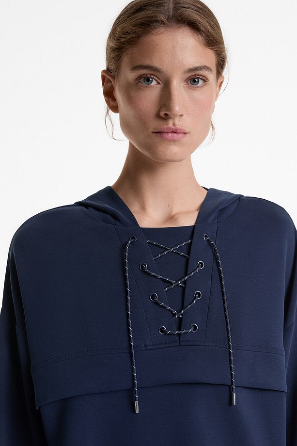 Modal içeren çapraz bağcıklı Soft Touch sweatshirt - 5