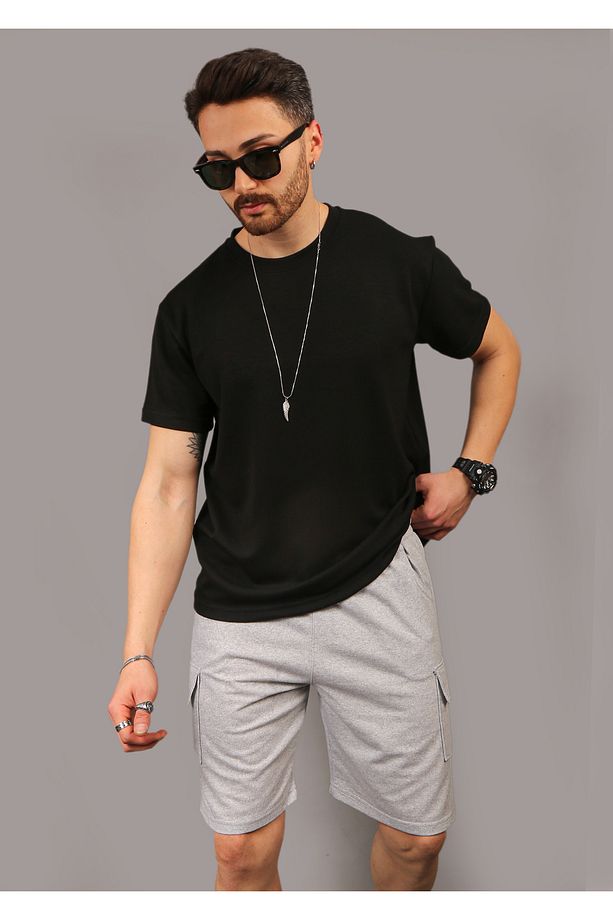 Regular Fit Kargo Cepli Bermuda Şort - 3