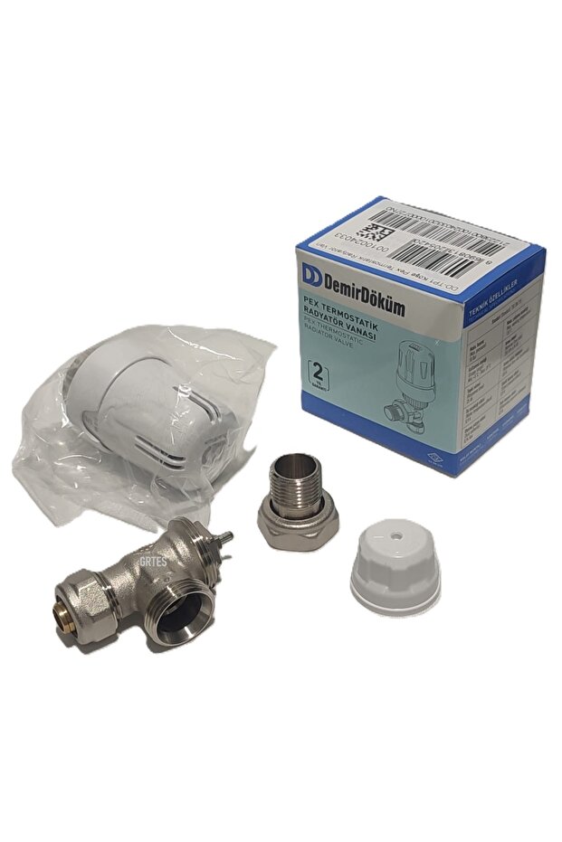 (4'lü Paket) DD-TP1 Köşe Pex Termostatik Radyatör Vanası - 2