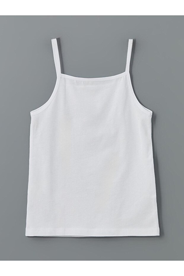 LCW Kids  Kare Yaka Çiçekli Kız Çocuk Atlet 2'li - 4