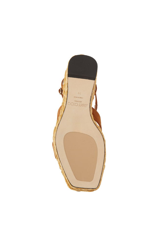 Ayla Taba Kadın Deri Espadril - 5