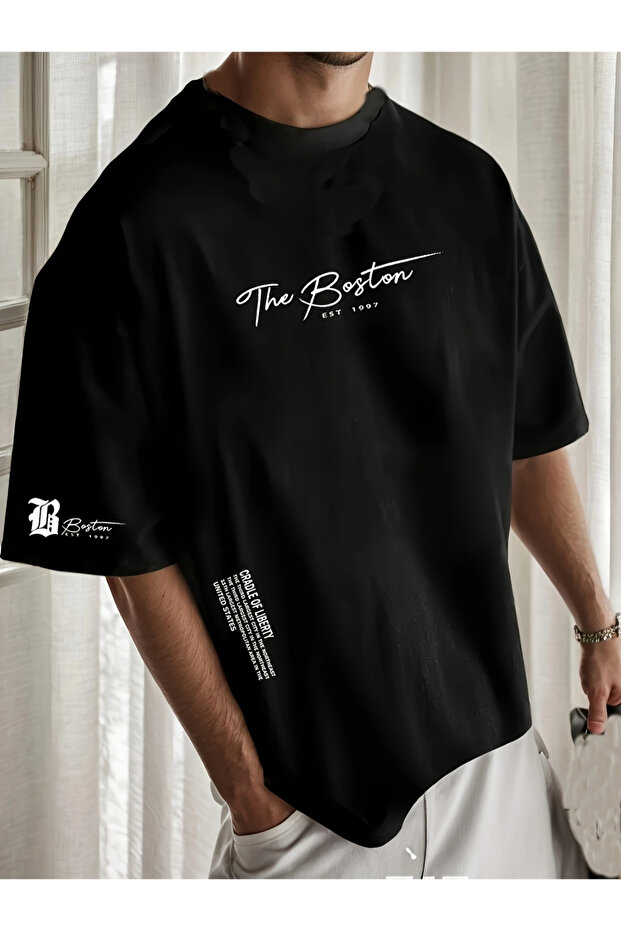 Plus Size Unisex Printed Oversize 100% Cotton T-Shirt