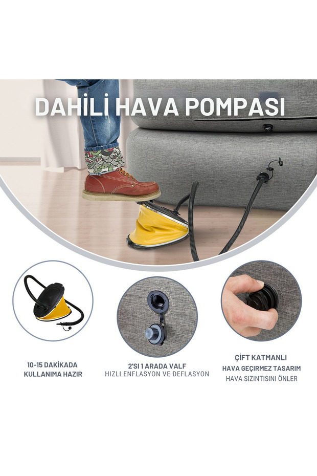 Smashing Çift Kişilik Premium Şişme Kanepe - 5