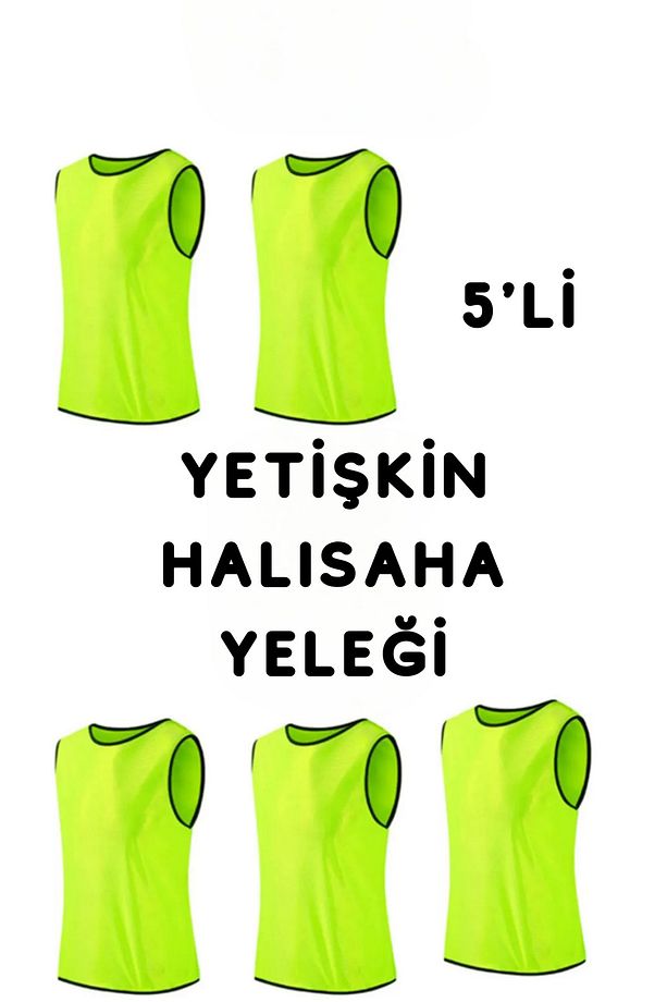 5 Adet Antrenman Yeleği Halı Saha Yeleği İdman Yeleği Halısaha Yeleği Yetişkin  Beden - 1