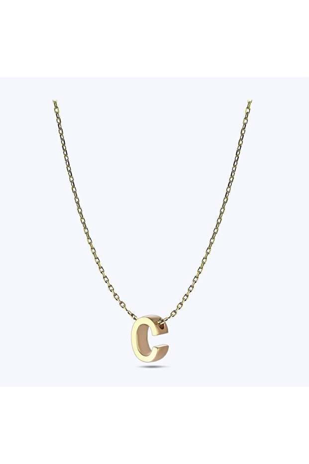 Altın C Harfi Kolye - 2