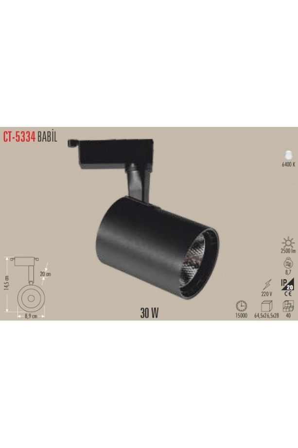 CT5334 - DEKORATİF RAY SPOT - BABİL LED - 30W BEYAZ (3LÜ PAKET) - 2