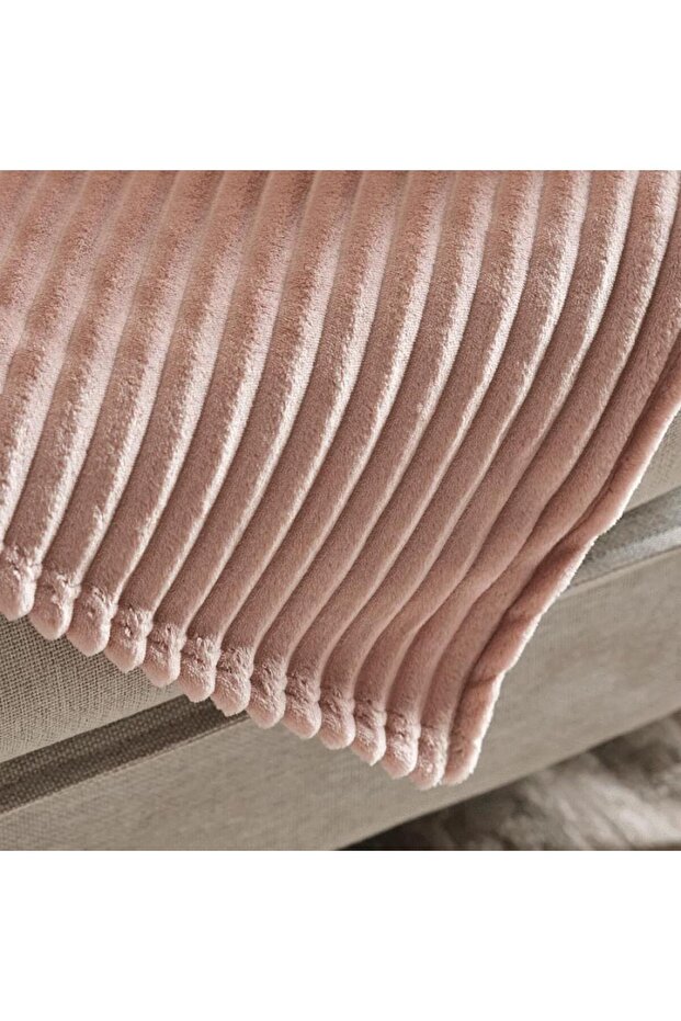 Ruby Stripe Wellsoft Doppel Decke, Rosa - 4