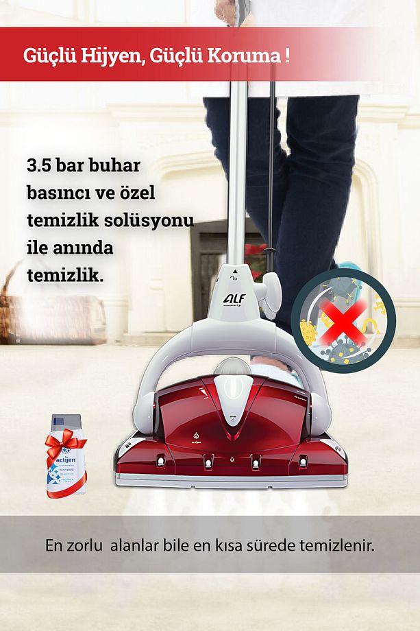 Bt 123 1200w Hero Basınçlı Buharlı Dik Temizleme Makinesi - 8