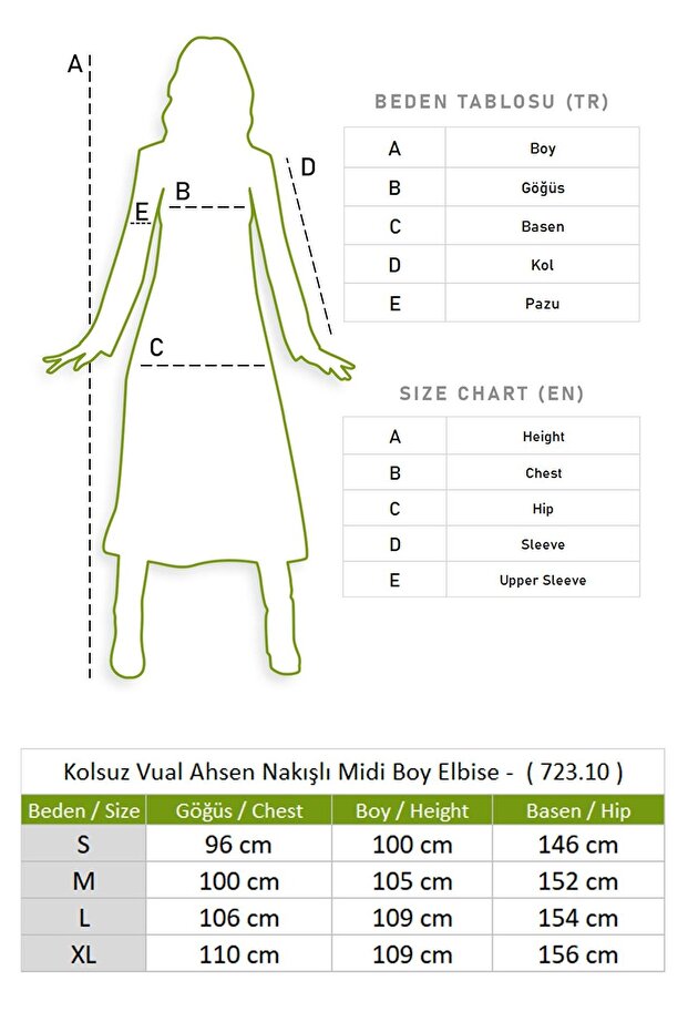 Kolsuz Vual Ahsen Nakışlı Midi Boy Yazlık Elbise Petrol Ptrl - 7