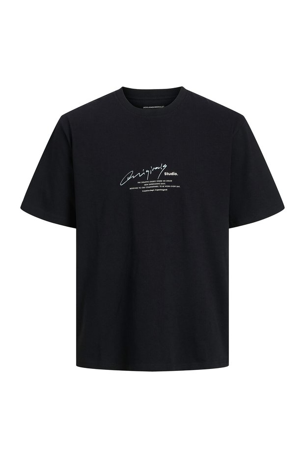 Manchester Script Men's Black T-Shirt (12273373-B)
