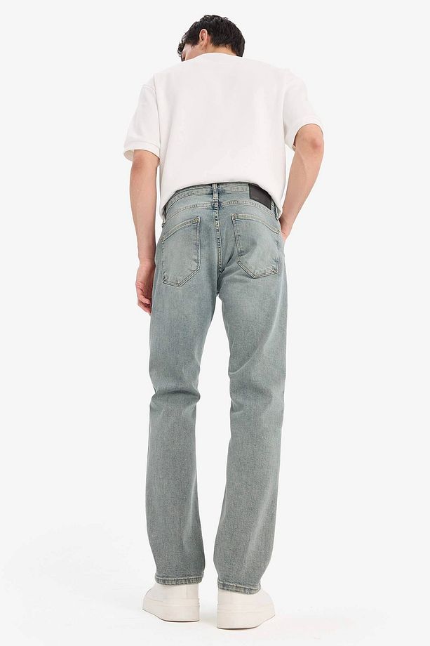 E8203 Yeşil Sergio Regular Fit Normal Kalıp Normal Bel Boru Paça Jean Pantolon - 8