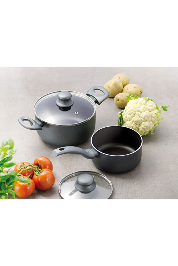 Pot with lid 28cm, 7.2L, ILAG Basic coating, Graphite - 2