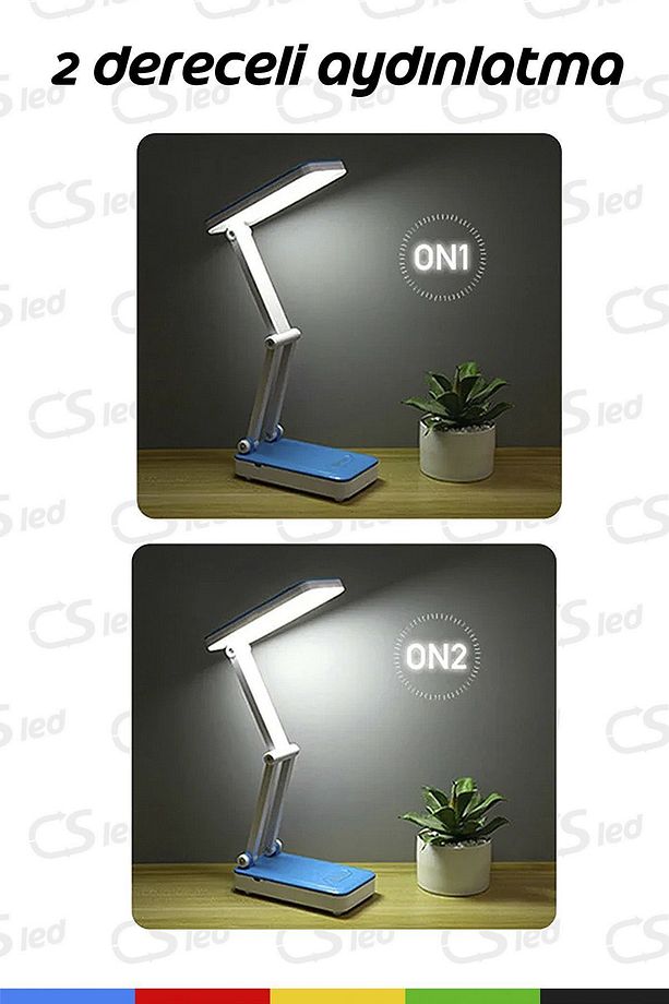 Şarjlı Robot LED Masa Lambaları – Katlanabilir, Portatif, Kamp & Ders Çalışma Işığı (24 LED) - 2