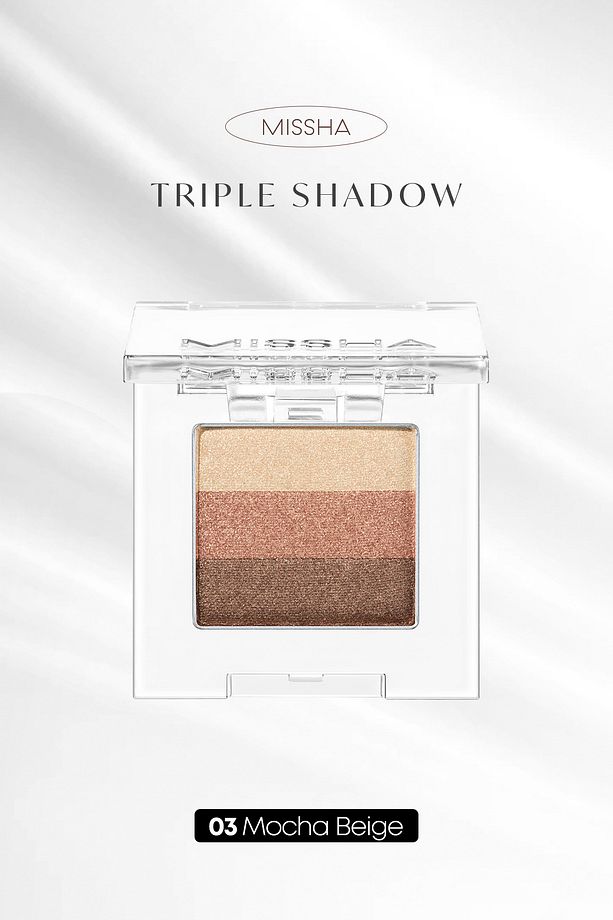 Yumuşak Dokulu, Dökülme Yapmayan 3 Renkli Göz Farı Triple Shadow No.3 (MOCHA BEİGE) - 1