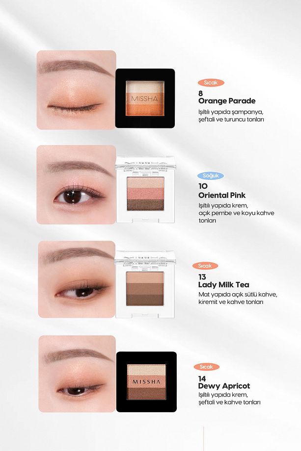 Yumuşak Dokulu, Dökülme Yapmayan 3 Renkli Göz Farı Triple Shadow No.3 (MOCHA BEİGE) - 5