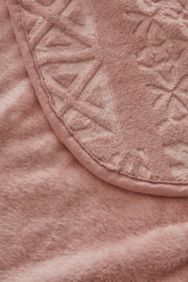 Blair Tek Kişilik Embos Battaniye Pudra - 3