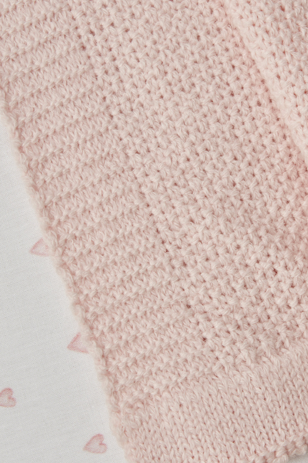 Little Honey Triko Battaniye Pembe - 5