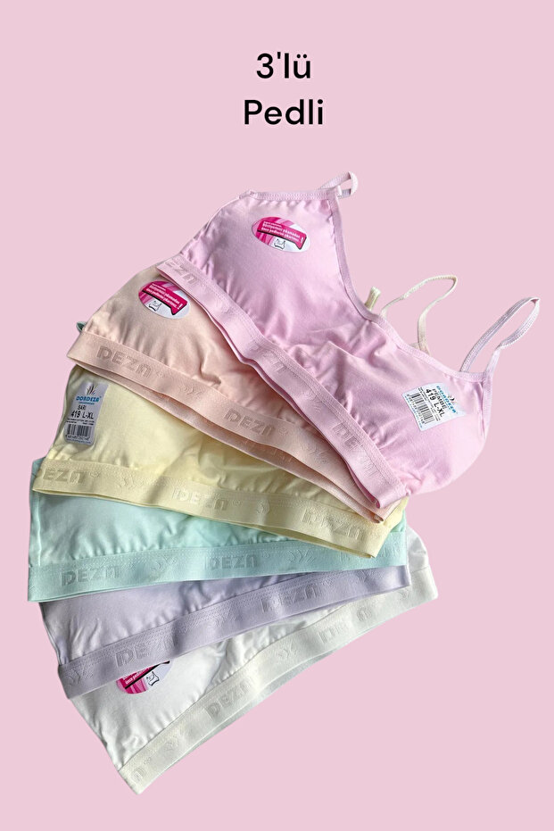 3 Pack Strap Strap Pad Plain Bustier - 1