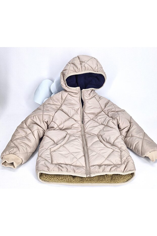Erkek Çocuk Çift Taraflı Polarlı Mont - 1