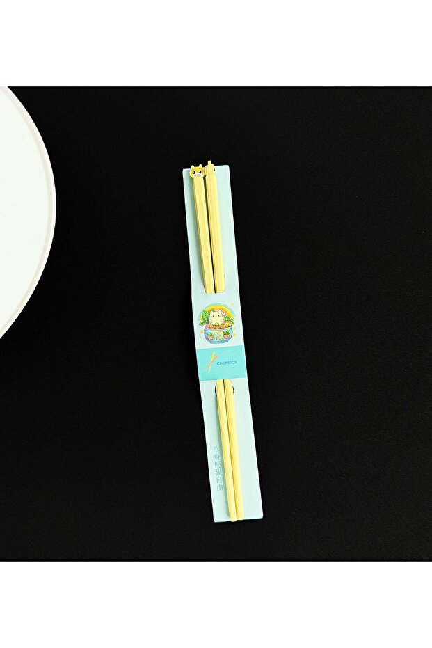 Kedi Figürlü Metal Chopstick - 1