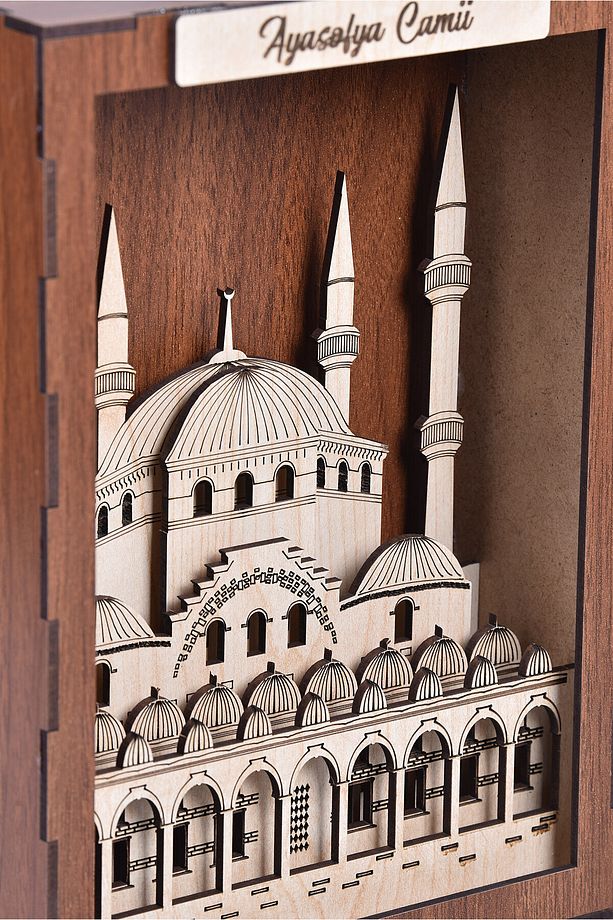 Demonte Ayasofya Camii Maketi – Ahşap Eğitici Ve Dekoratif Imparatorluk Yapısı Modeli - 1