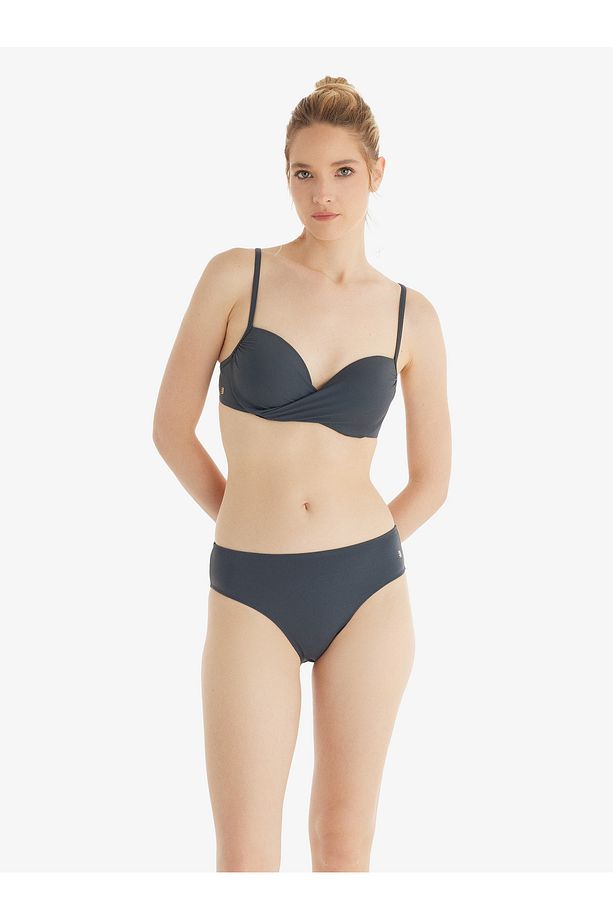 Kadın Push-up Bikini Üstü 10727 - Antrasit - 4