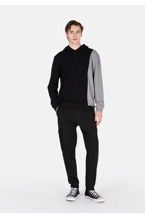 Regular Fit   Erkek Siyah Sweatshirt - 3