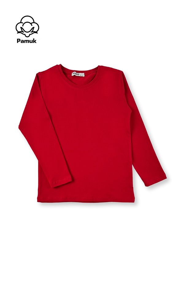 Kız Erkek Çocuk 6'Lı Set Düz Basic Tasarım Mevsimlik Üst Badi T-shirt - 6