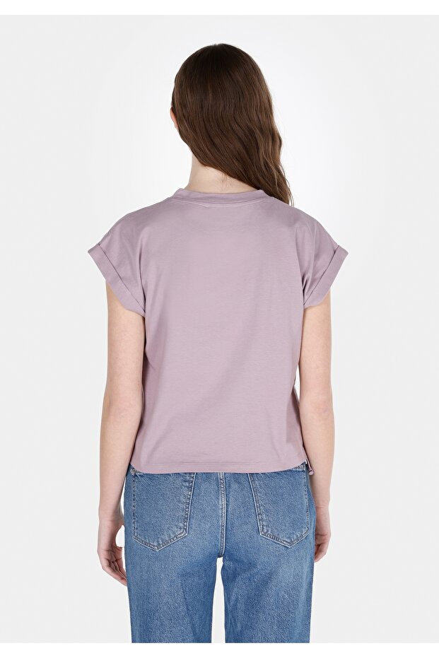 Regular Fit   Kadın Pembe Kısa Kol Tişört - 2