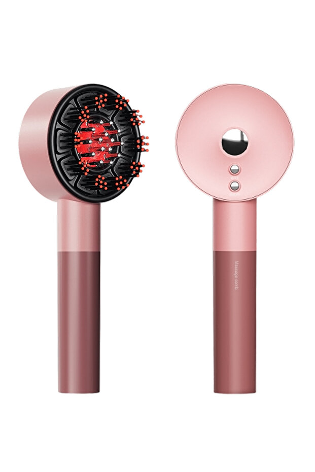 Electric Scalp Massager Brush with Red Light, Heating Function, IPX7 Waterproof and Serum Tube