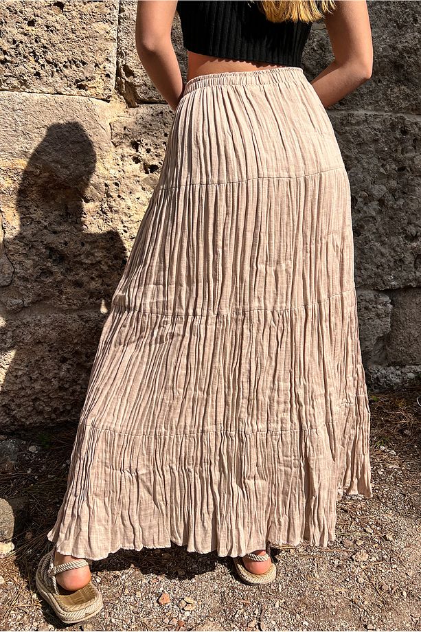Şile Bezi Uzun Yazlık Etek Astarlı %100 Pamuklu 100cm - 4