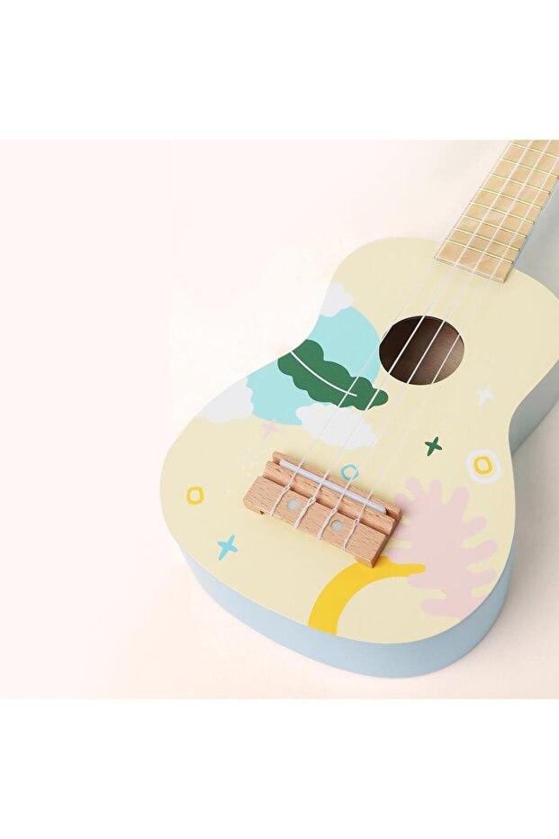 Ahşap Iris Ukelele - Mavi - 3