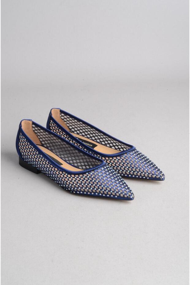 Seç 090 Stone Detail Women's Shoes Navy Blue