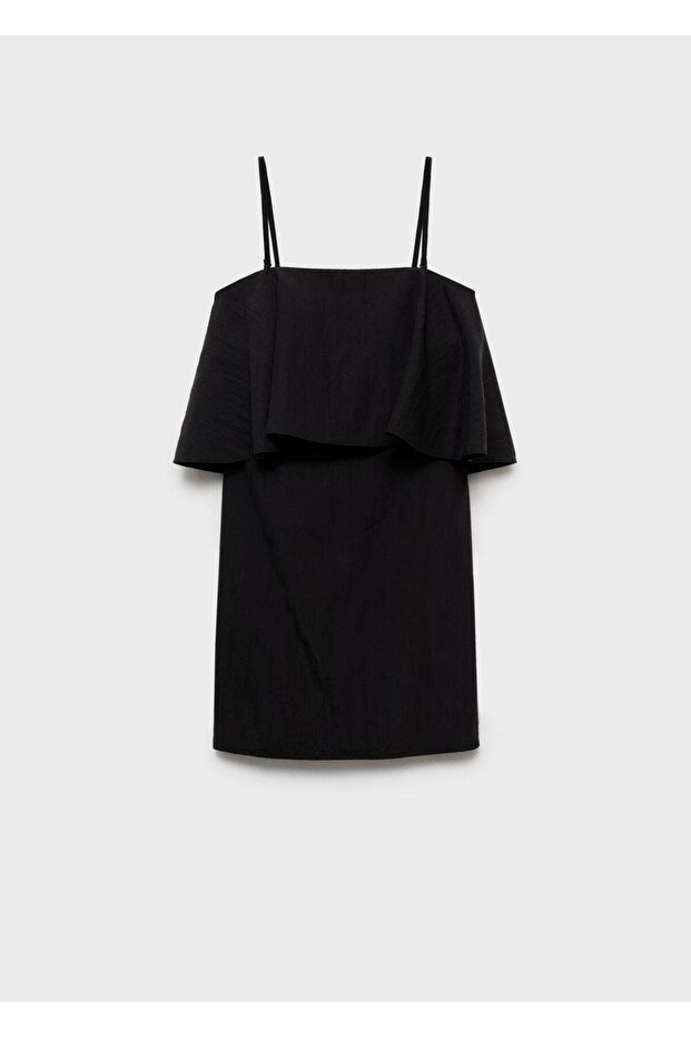 Volanlı lyocell elbise - 3