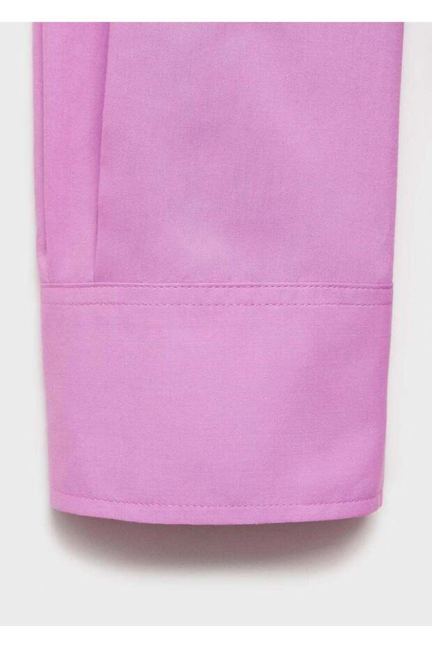 Düğmeli Lyocell Gömlek - 8