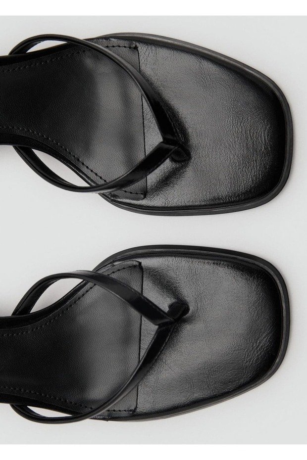 Bantlı topuklu sandalet - 4