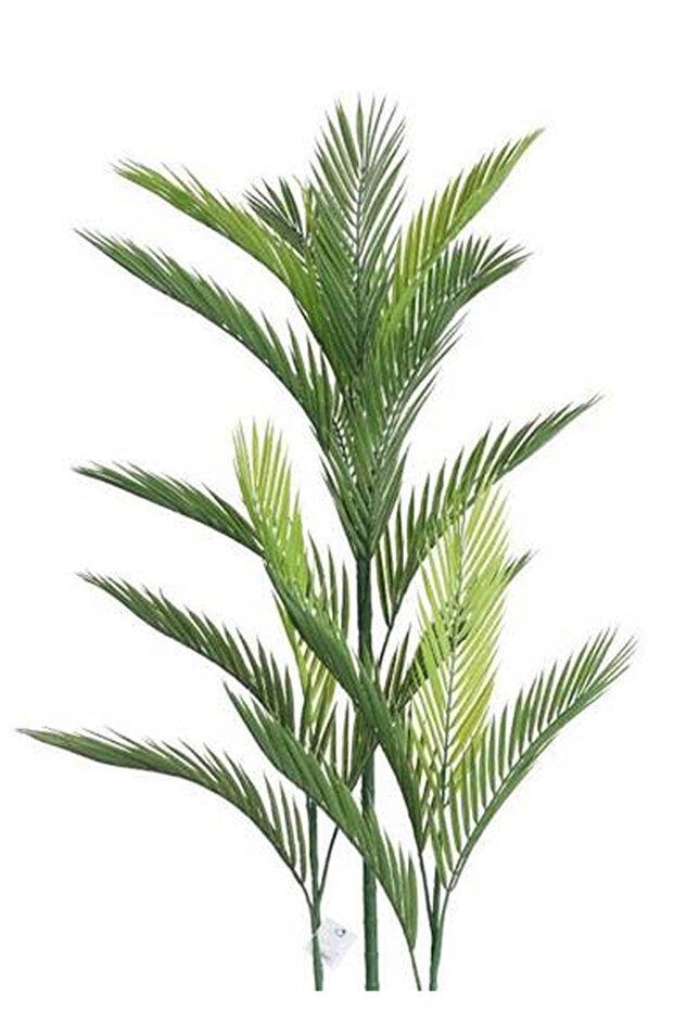 نخل أريكا صناعي (3 أفرع) بمركن بلاستيك دائري - 2