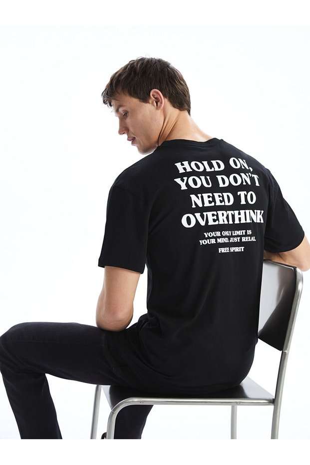 New Season Crew Neck Short Sleeve Printed Combed Cotton Men's T-Shirt - S5I306Z8