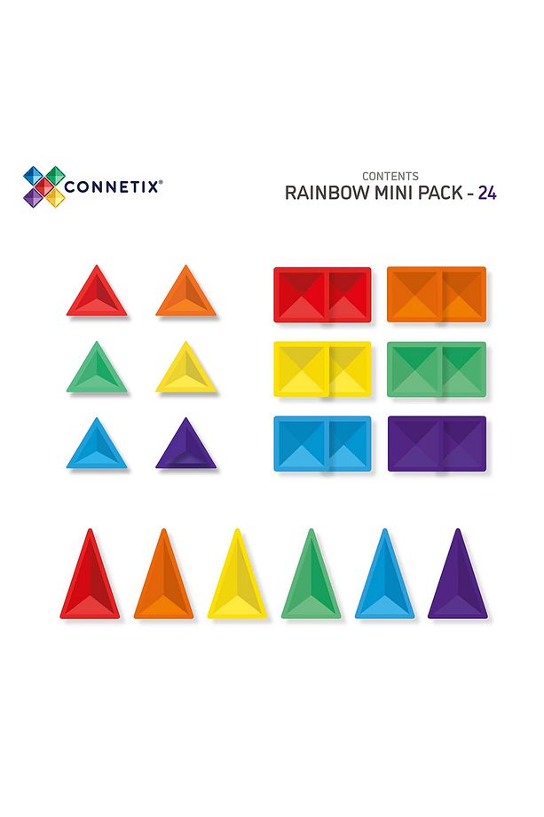 Rainbow Manyetik Bloklar 24 Parça Mini Yapı Oyuncağı - 3