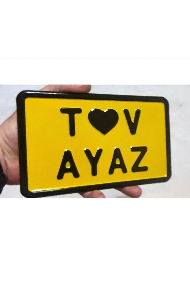 MİNİ SARI DEKOR PLAKA Küçük Boy - 4